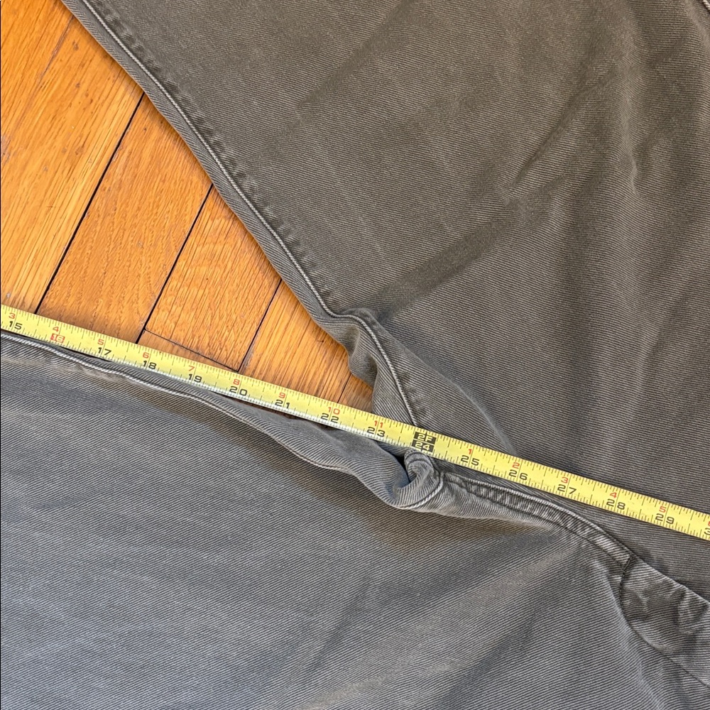 GAP Mid Rise Twill Barrel Pants Black Moss Green - Picture 10 of 13